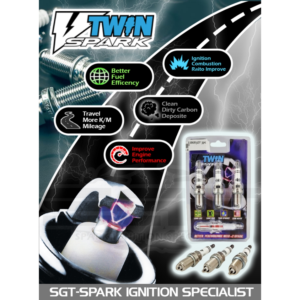 KELISA KENARI VIVA BKR5EY 3 ชิ้น SGT VTWIN SPARK PLUG