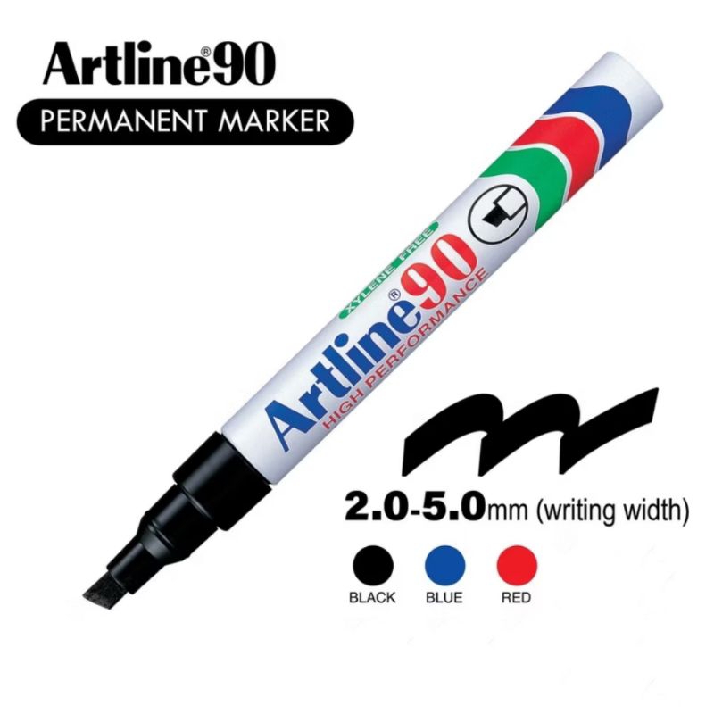 HengYee Artline 90 ปากกามาร์กเกอร์ถาวรปลายไฟเบอร์ประสิทธิภาพสูง