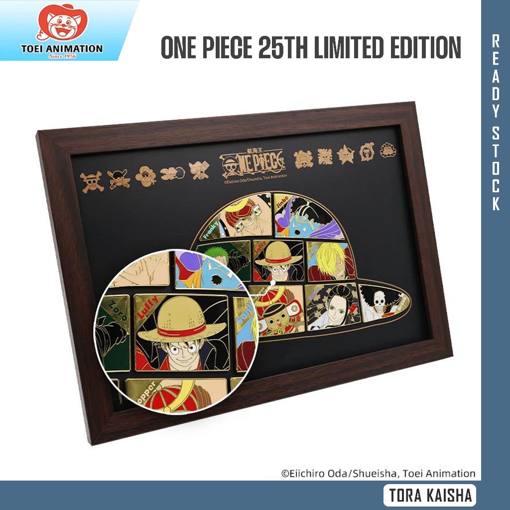 [TORA KAISHA] ชุดป้ายโลหะ ONE PIECE Limited Edition 25TH Anniversary Toei Animation Collection Toy