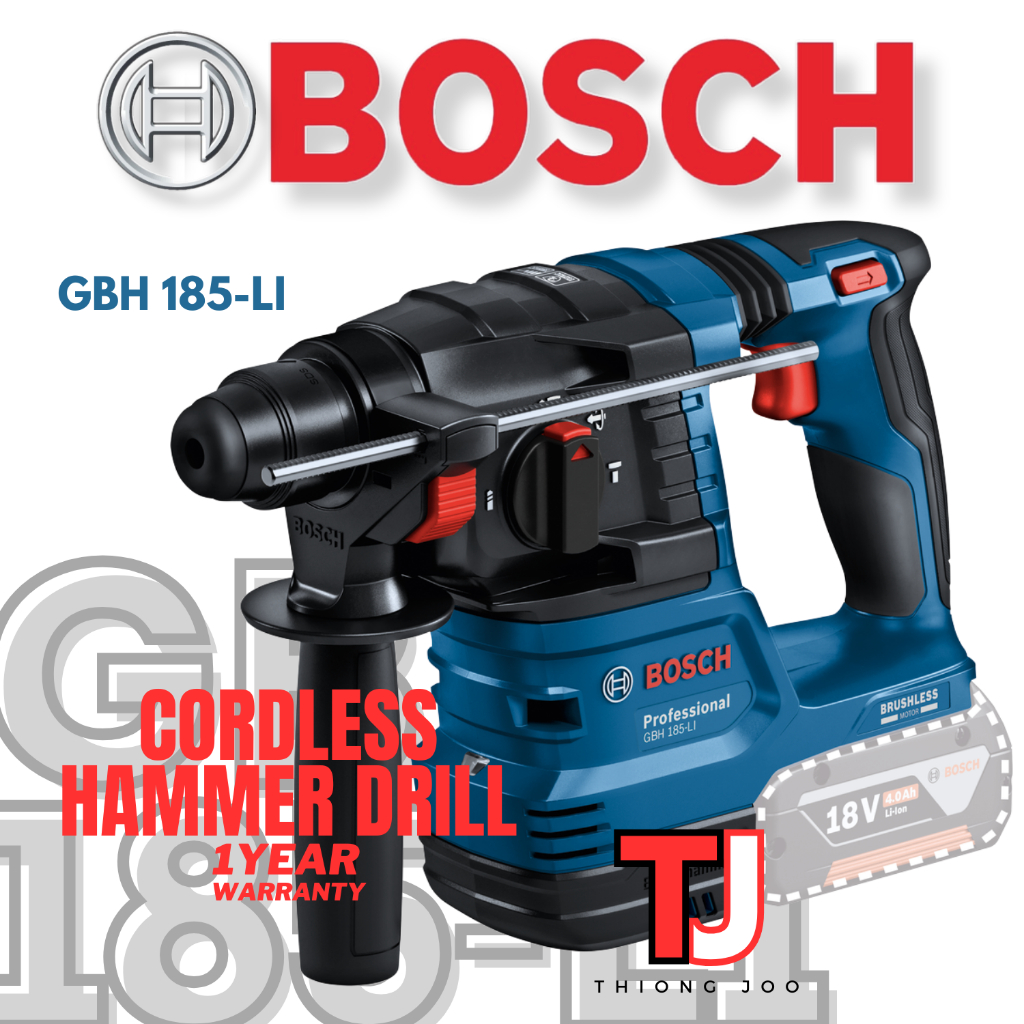 BOSCH GBH 185-LI ค้อนโรตารี่ไร้สายพร้อม SDS PLUS