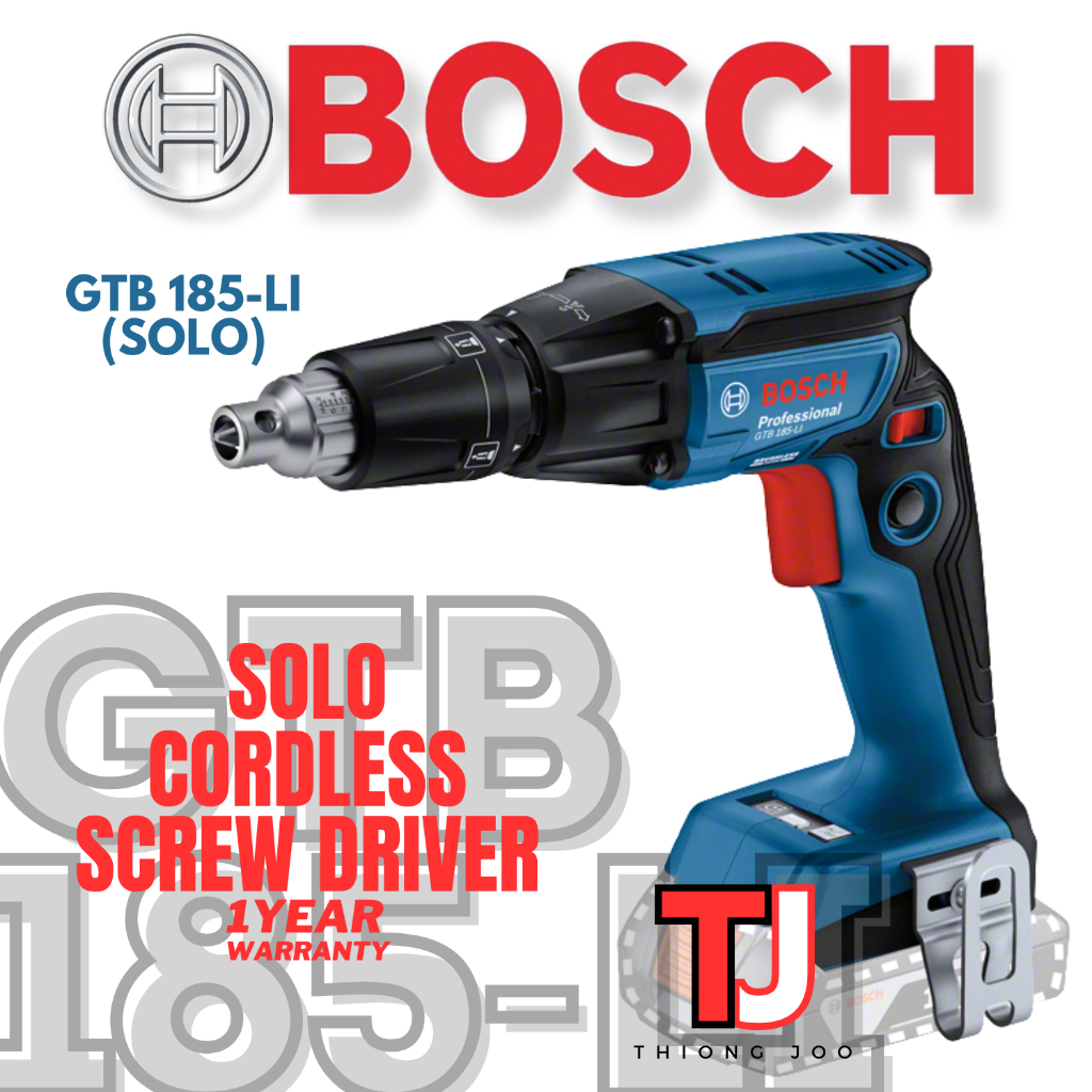 BOSCH GTB 185-LI SOLO CORDLESS DRYWALL SCREWDRIVER
