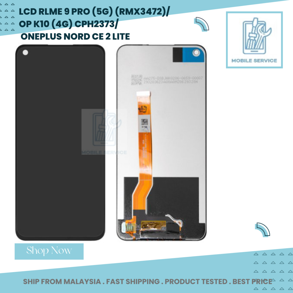 LCD REALME 9 PRO (5G) (RMX3472)/ OPPO K10 (4G) CPH2373/ ONEPLUS NORD CE 2 LITE จอแสดงผล + หน้าจอสัมผ