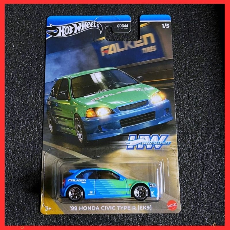 Hot Wheels Honda Civic Type R EK9 Falken 2024 คอลเลกชัน Series Hotwheels Honda Civic EK9 Falken Type