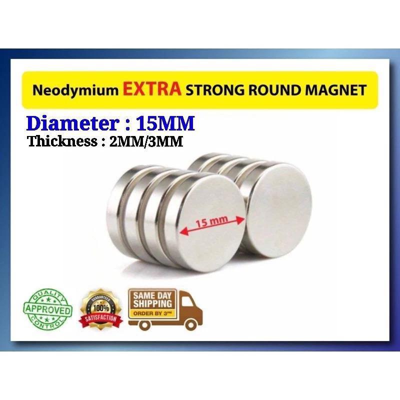 15MM x 2MM/3MM SUPER STRONG Neodynium Magnet