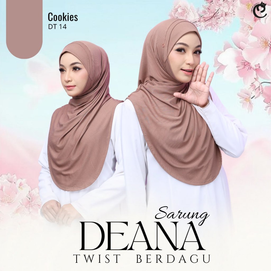 Tudung SARUNG DEANA TWIST BIRDAGU KAIN ออร์แกนิกผ้าฝ้าย RIBBED PREMIUM IRONLESS & INSTANT HIJAB