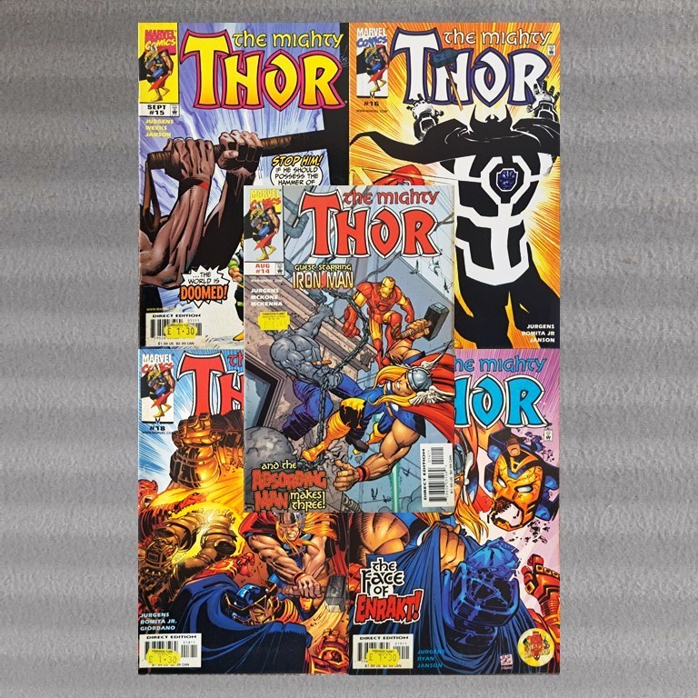 Thor 14- 16, 18- 19 5/5 Complete Set (ชุดที่ 2 Marvel Comics) Dan Jurgens, John Romita Jr