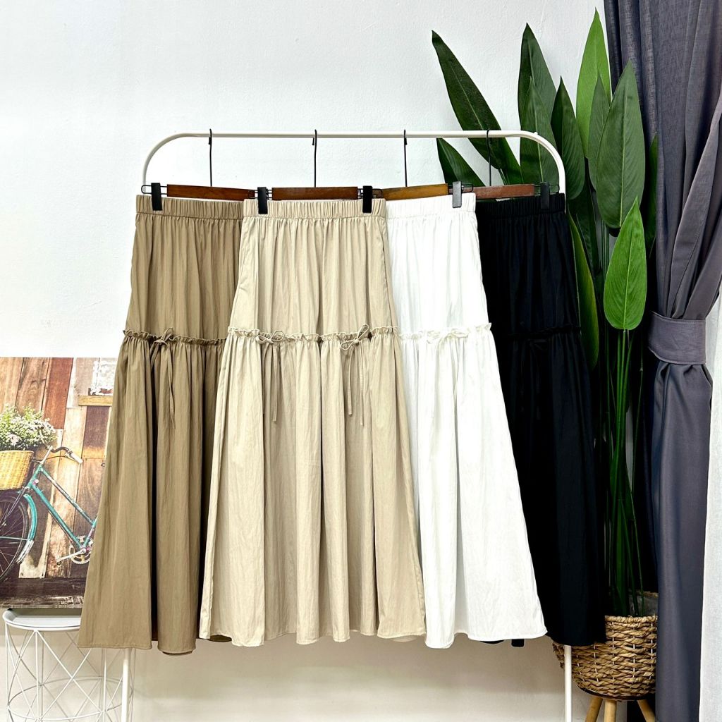 CLOUDYCO Kiana กระโปรงทรงเอ