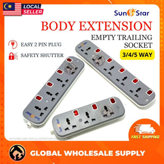 Socket BODY Only 3/4/5 ทาง ซ็อกเก็ตต่อขยาย ซ็อกเก็ตต่อขยาย ซ็อกเก็ตต่อขยาย DIY ซ็อกเก็ตต่อขยาย ซ็อกเก็ตลากจูง Eletrik เท่านั้น