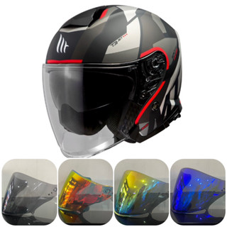 หมวกกันน็อค MT Thunder 3 Sv Jet VISOR OPEN FACE (SMOKE REVO RED REVO BLUE BLUE GOLD)