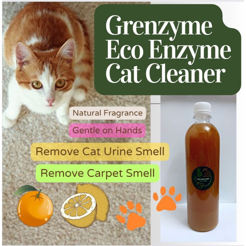 Grenzyme Fruit Enzyme Cleaner ลบกลิ่นปัสสาวะแมว Bau Kucing Kencing Hapak สารเคมีฟรี
