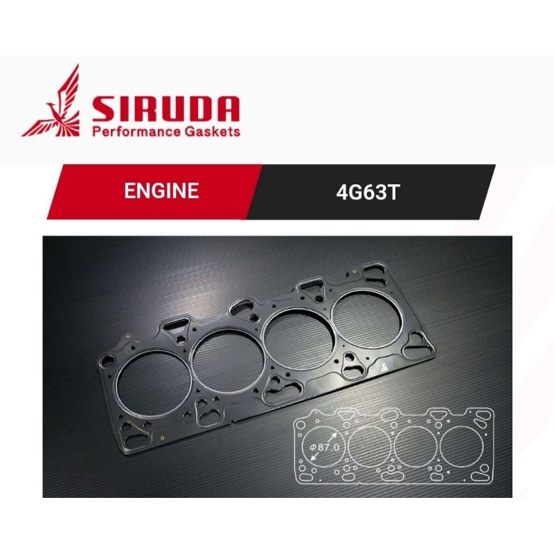 SIRUDA Mitsubishi 4G63T EVO456 EVO789 ปะเก็นหัวโลหะ 4G63 EVO