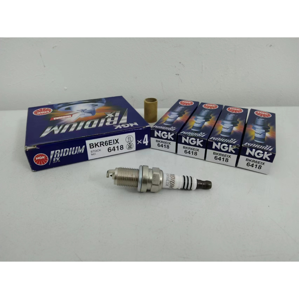4PCS Iridium Spark Plugs สําหรับ Audi A4 1.8 02 "-08 "4 Pz Mitsubishi Lancer 08"-10" 2.0L BKR6EIX 64