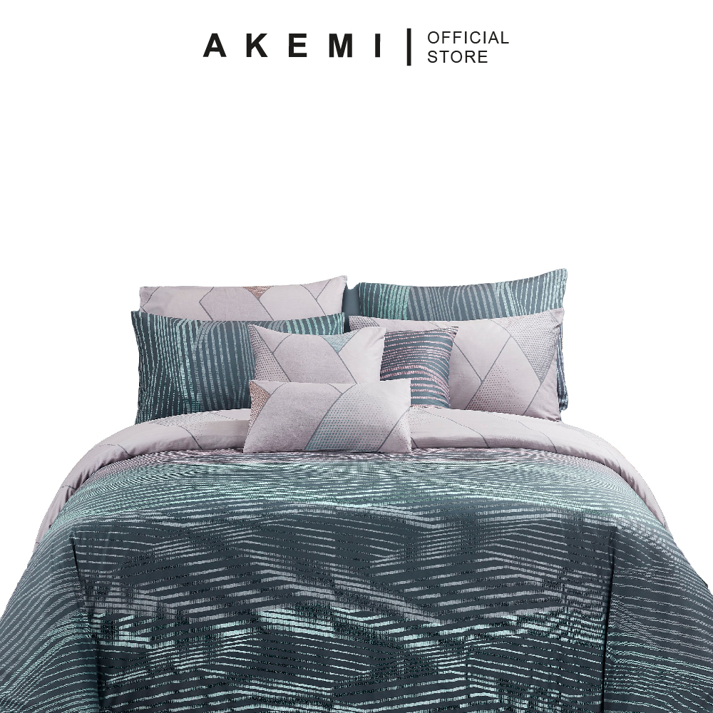 Akemi ชุดผ้าปูที่นอน ผ้าฝ้าย 730TC (ซุปเปอร์ซิงเกิล ควีน คิง)