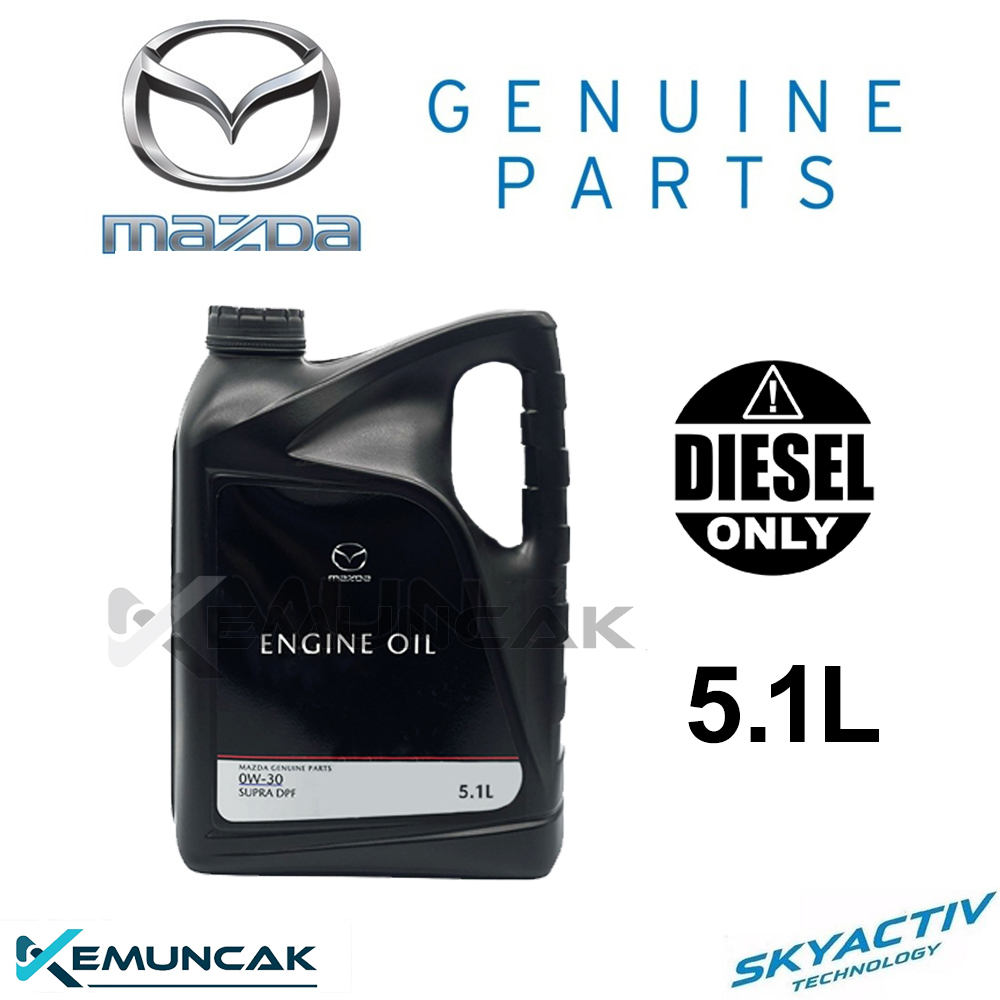 MAZDA 0W30 น้ํามันเครื่องดีเซลสังเคราะห์แท้ Supra DPF (5.1L)