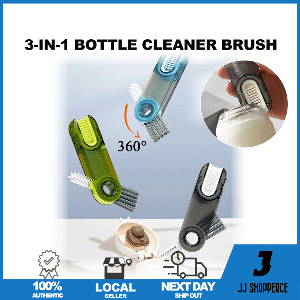 ✅[MY] แปรงทําความสะอาดซิลิโคน 3 in 1/ Berus Cuci Botol/ ทําความสะอาดง่าย/ มัลติฟังก์ชั่น/ Berus Boto