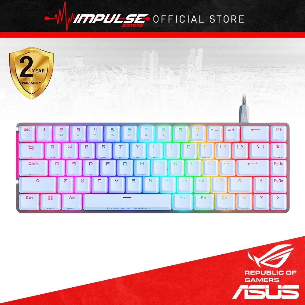 ASUS ROG M602 Falchion Ace White 65% RGB Compact Gaming Mechanical Keyboard
