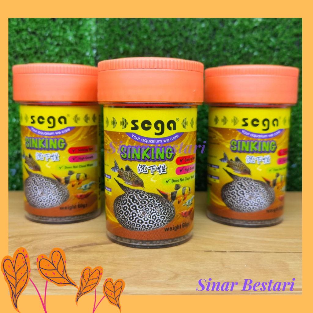 Sega Sinking อาหารปลาพาเลท JB สําหรับ Cory Corydoras Pleco city Fish Sinking Food เม็ดหนู