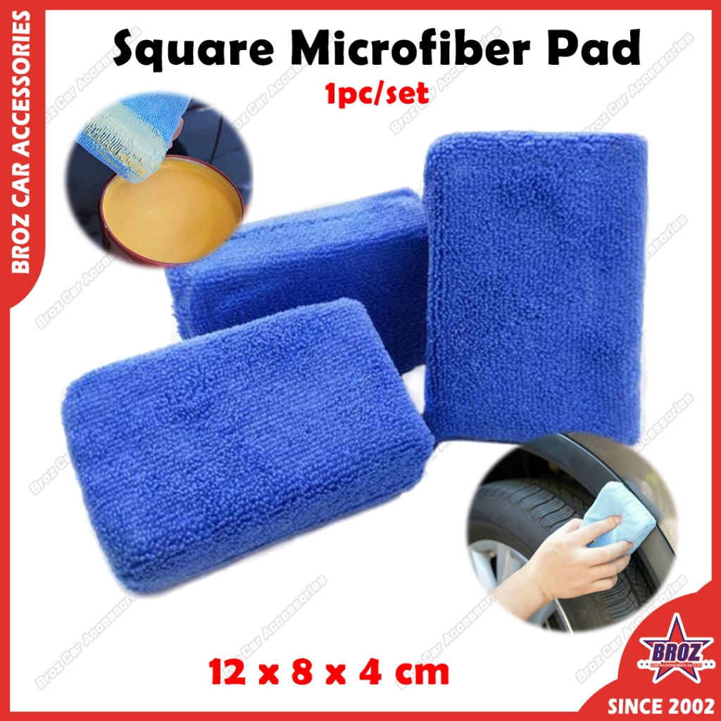 สแควร์ไมโครไฟเบอร์ Pad ฟองน้ํา Microfiber Polish Wax Buffing Cube Span Cuci นุ่มล้างรถเคลือบฝุ่นผ้า 