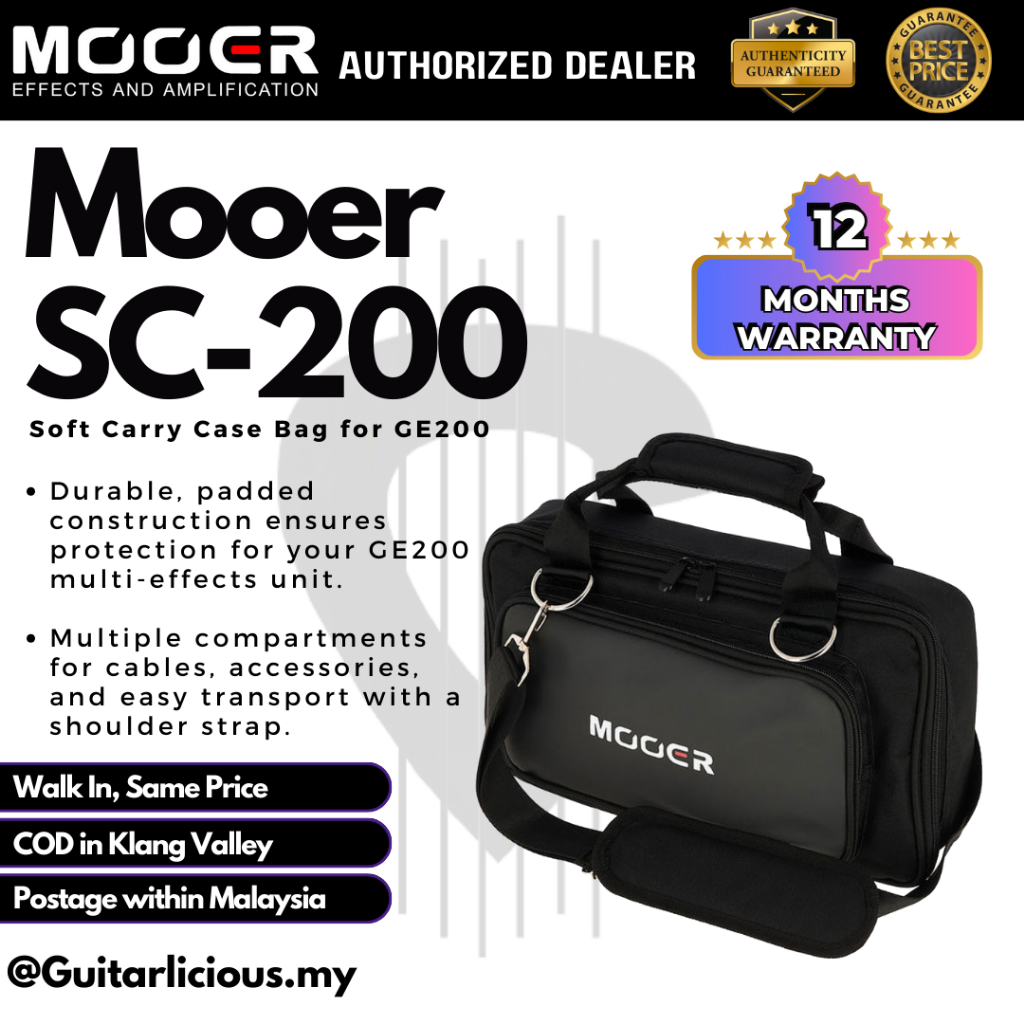 Mooer SC-200 กระเป๋าเคส แบบนิ่ม สําหรับ GE200 ( SC200 / SC 200 )