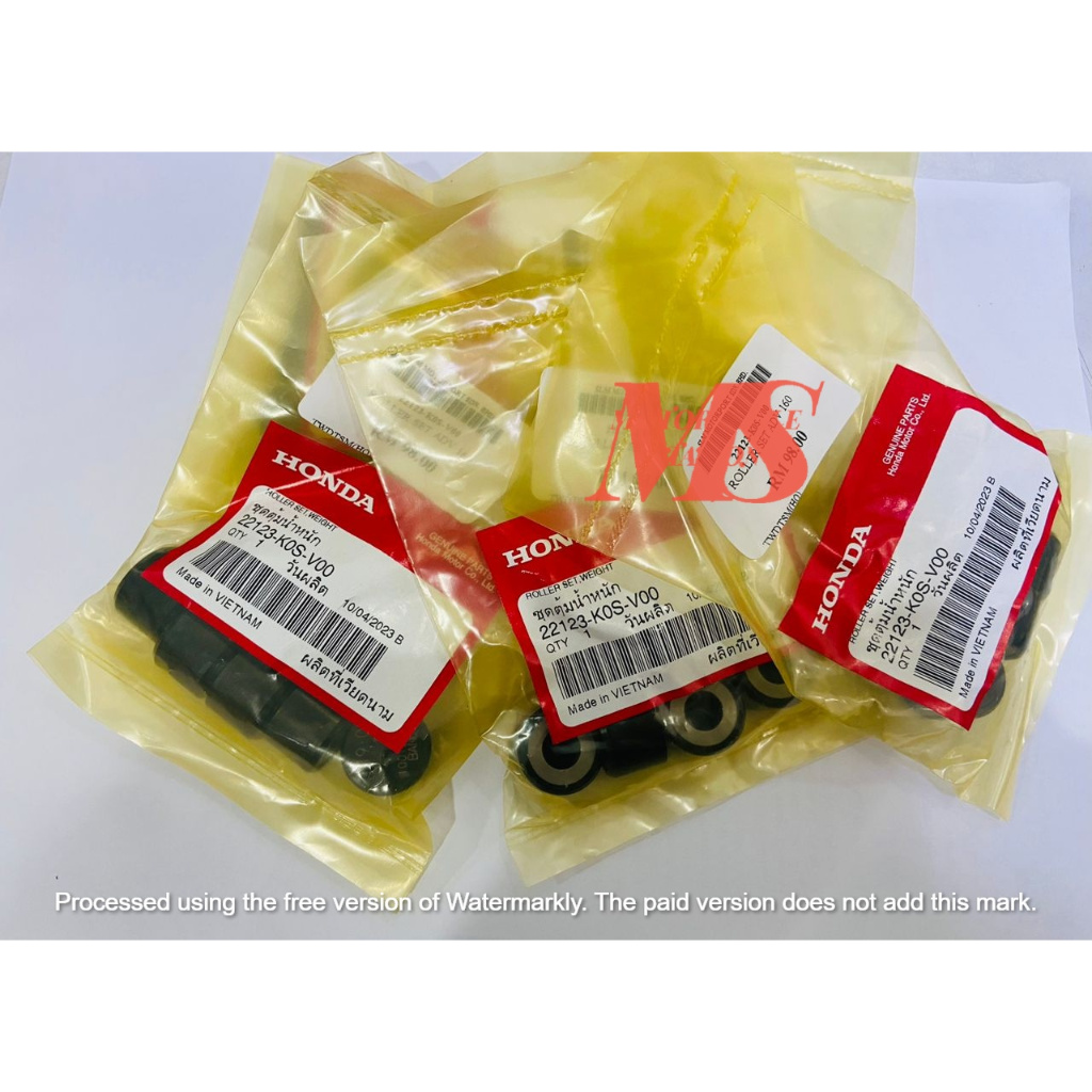 HONDA ADV160 ROLLER SET // 22123-K0S-V00 WEIGHT KACANG PULLEY (6 ชิ้น/เซ็ต)