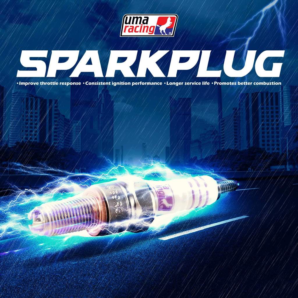 UMA RACING IRIDIUM SPARK PLUG PALM PENCUCUH (AB8R3I/AB9R3I/AC7R3I) Y15 LC RS150 RSX EX5 DREAM LC 135