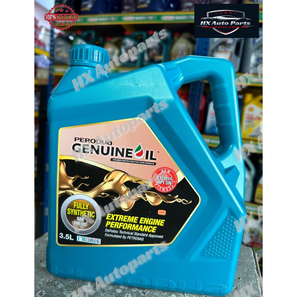 PERODUA FULLY SYNTHETIC 0W20 ENGINE OIL, 3.5L