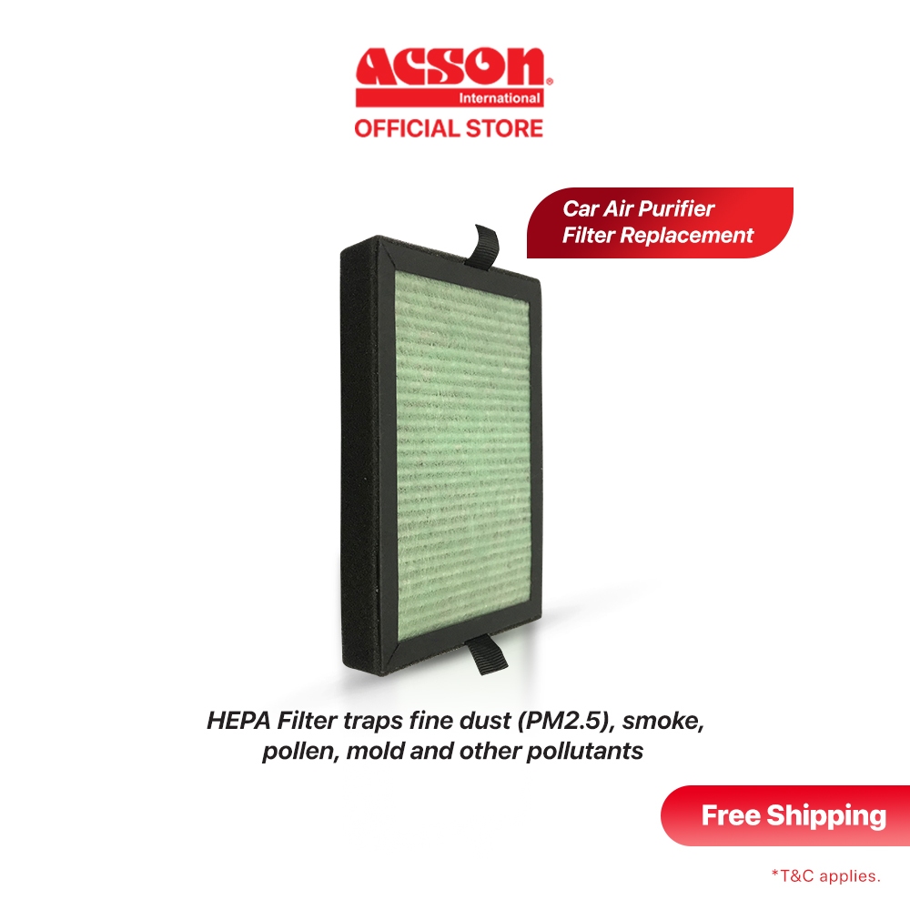 Acson Replacement 3-in-1 HEPA Composite Filter สําหรับเครื่องฟอกอากาศในรถยนต์ (ACP10A & ACP10A2)