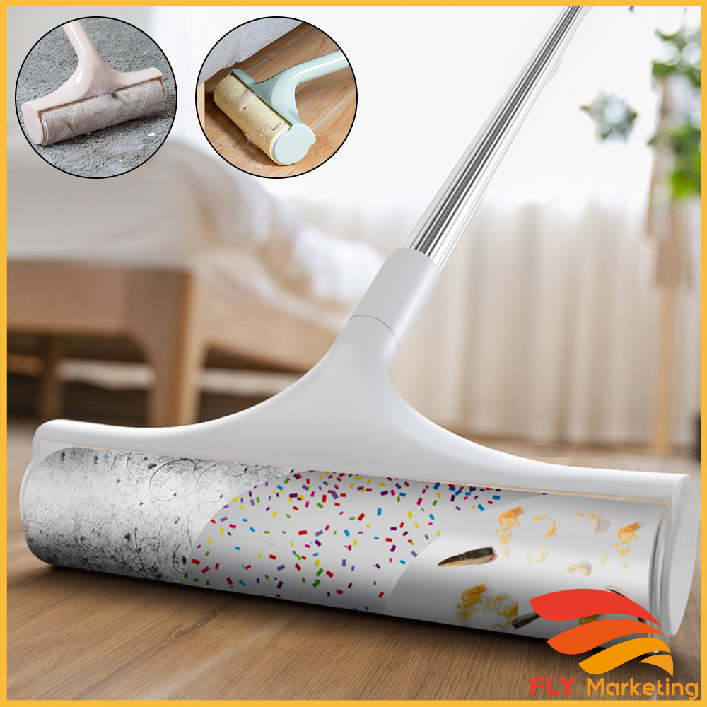 Sticky Lint Roller ที่ถอดออกได้ฝุ่นผมสัตว์เลี้ยง Remover Bulu Baju ฝาครอบเสื้อผ้า Roller ผ้าทําความส
