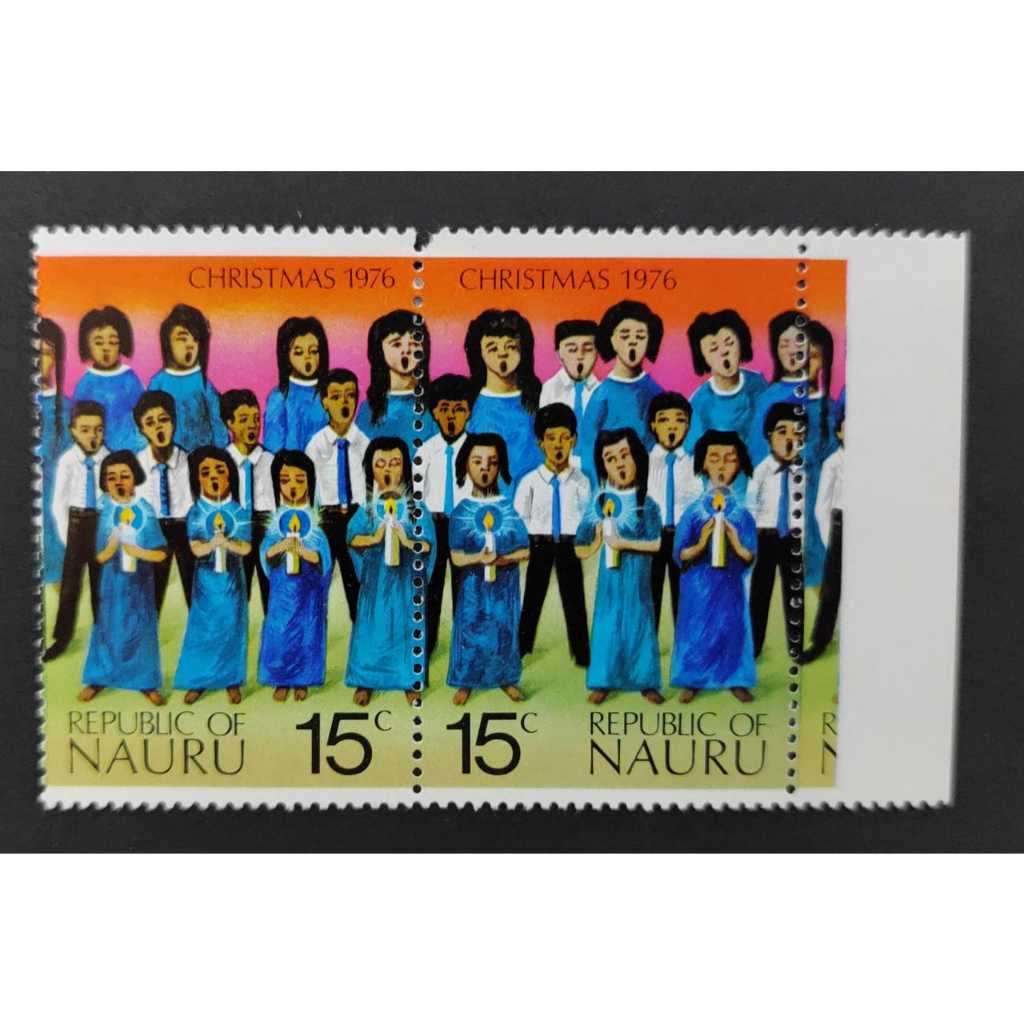 NAURU, 1976 Christmas, MINT, COMPLETE SET, FOXING & HINGED