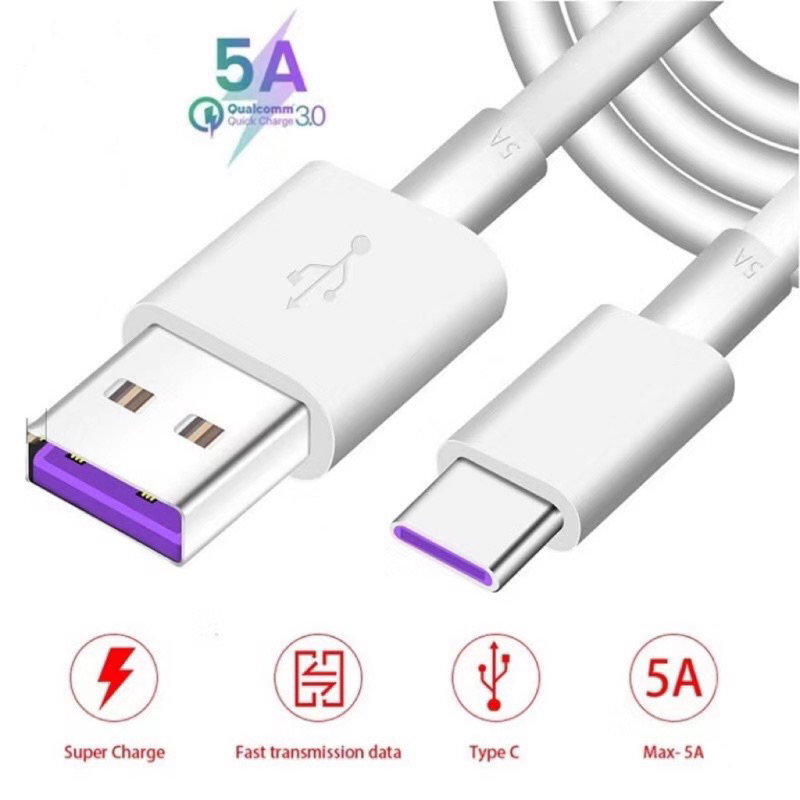 สายชาร์จข้อมูล Type C 5A 2M (Super Charge Type-C 5.0A)