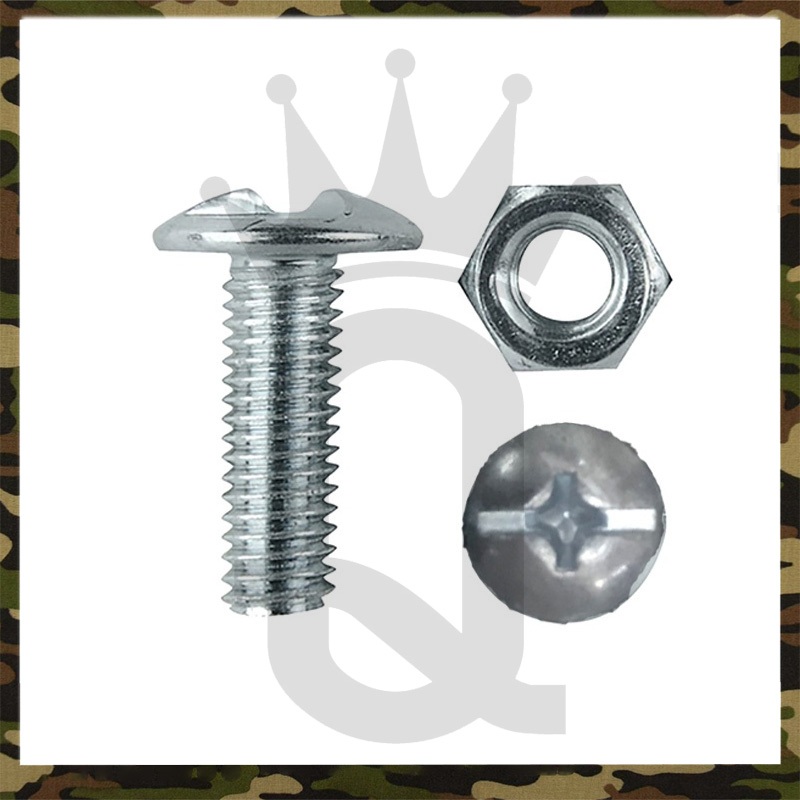(1 SKRU 1 NUT) MOTORCYCLE BOLTS & NUTS 1/4 X 5/8 จานเกียร์ด้านหลัง (BOLTS NUTS) SCRBREW YAMAHA HONDA