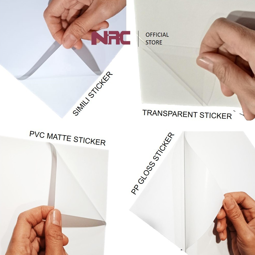 Avery Dennison Fasson / Cascoated Sticker Simili / PVC Matte / PP Gloss / OPP Transparent | A4 / A3/
