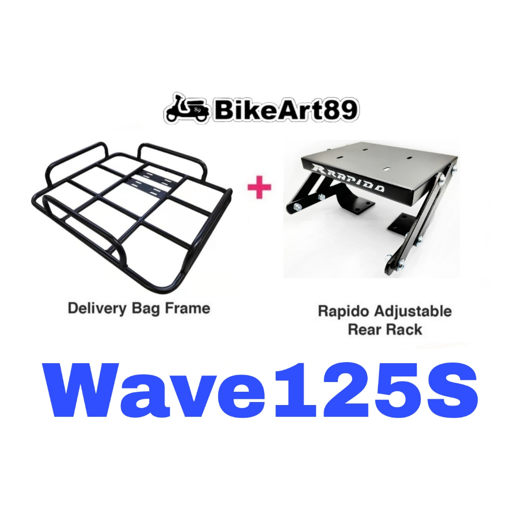RAPIDO Monorack Honda WAVE125S WAVE 125 S WAVE 125S Foodpanda Grabfood Shopee กระเป๋าส่งอาหารกรอบ Ta