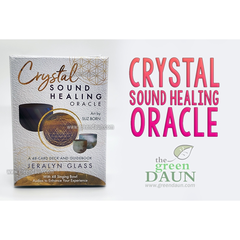 Sound Healing Oracle Tarot Card Deck โดย Jeralyn Glass Crystal Sing Bowl ชุดรุ่นพิเศษ