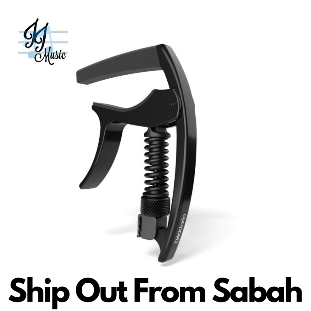 D'ADDARIO DAddario PW-CP-09 Tri-Action Capo ปรับความตึงได้ สีดํา (PWCP09 / PW CP 09 / DAddario Capo)