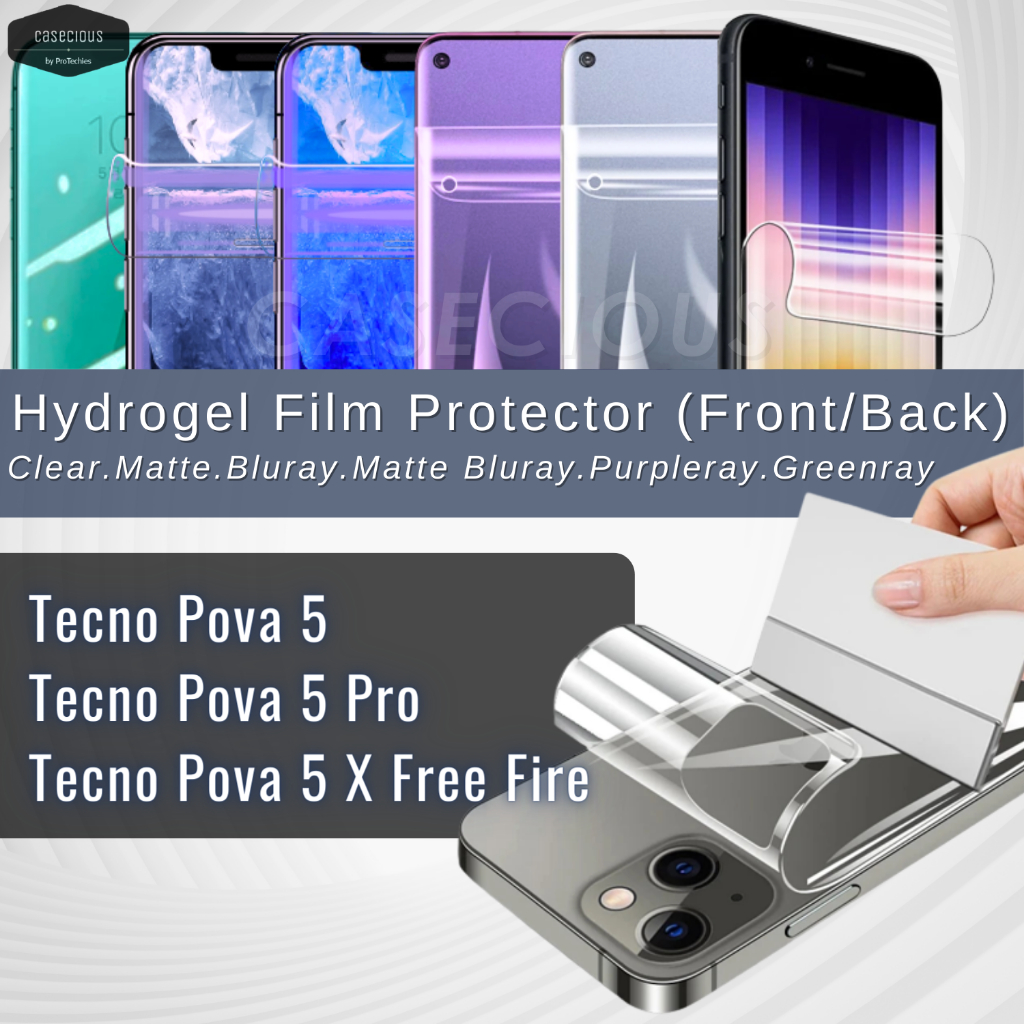 Tecno Pova 5 5 Pro X Free Fire Front Back Nano Hydrogel ฟิล ์ มกันรอยหน ้ าจอโทรศัพท ์