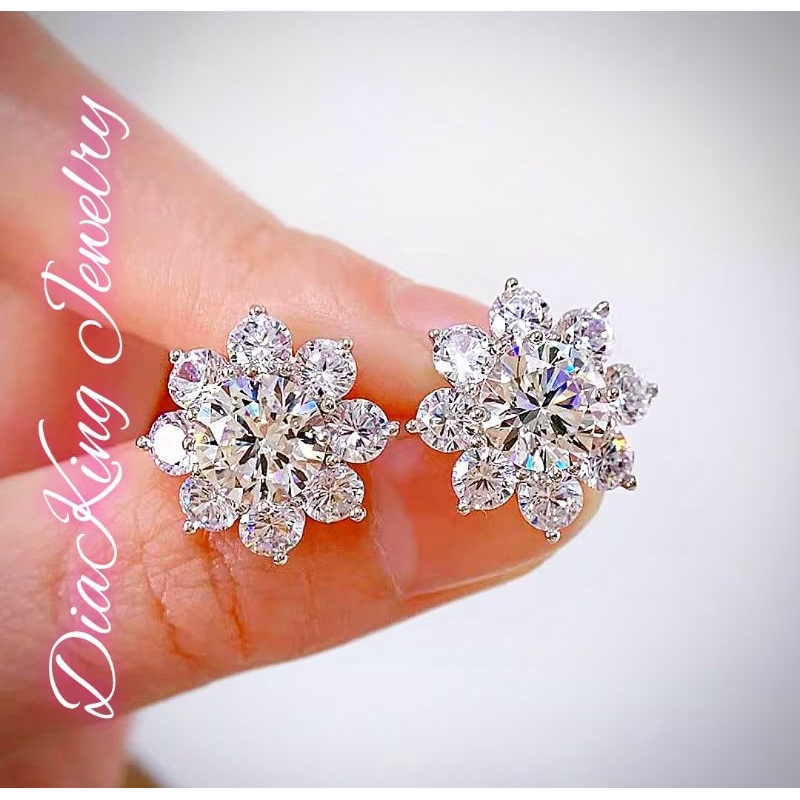 ต่างหูเพชร 18k******