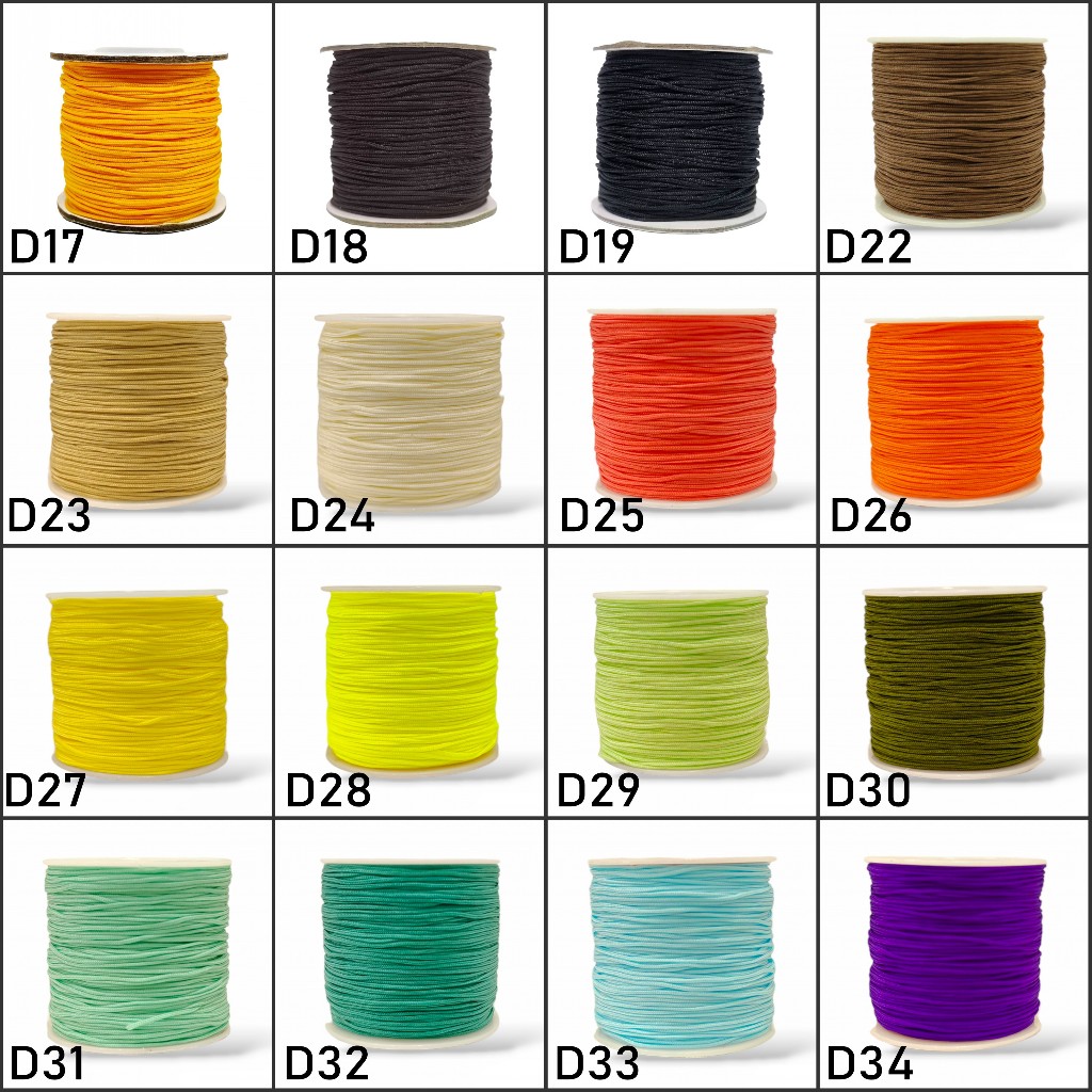 10ft Microcord 1 มม.สายไมโครสําหรับสร้อยข้อมือ Paracord Handcraft Strand Craft DIY Lanyard Neon Fluorescent Stitch ทอผ้า - รูปที่ 2