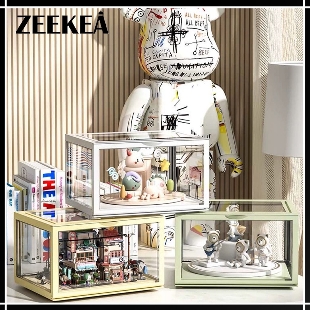 Zeekea กล่องพลาสติกใส สําหรับใส่จัดเก็บโมเดล รองเท้า ของเล่น