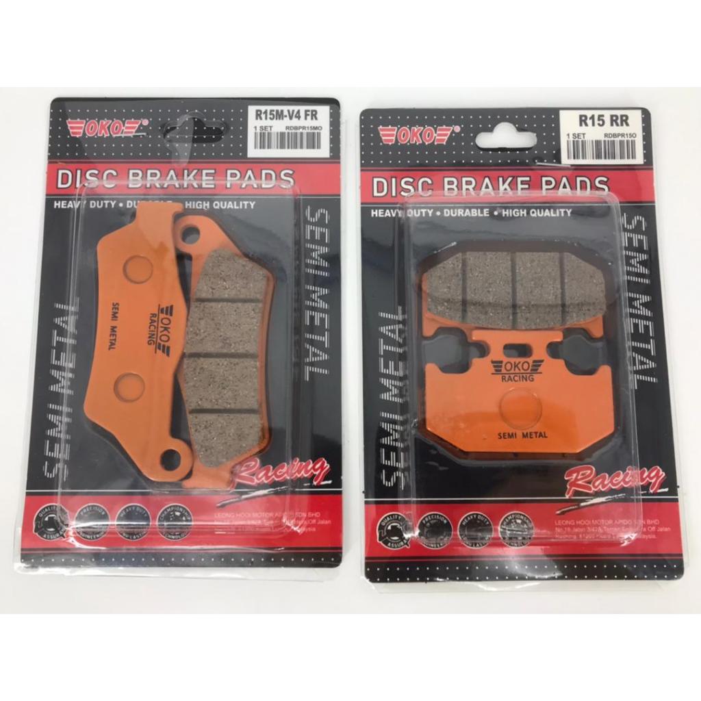 R15 V4 / R15M V4 / R15 M V4 OKO SEMI DISC BRAKE PAD ( FRONT / REAR )