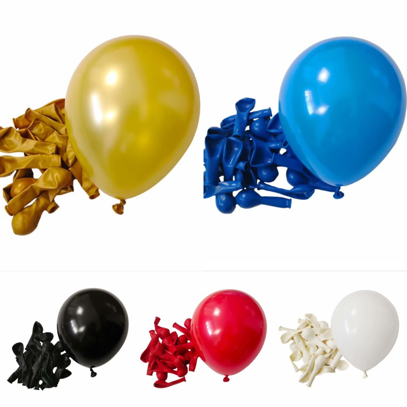 PARTY BALLOON/ PLAIN BALLOON/COLOR BALLON/LATEX BALLOON/10 ชิ้นลูกโป่งวันเกิด