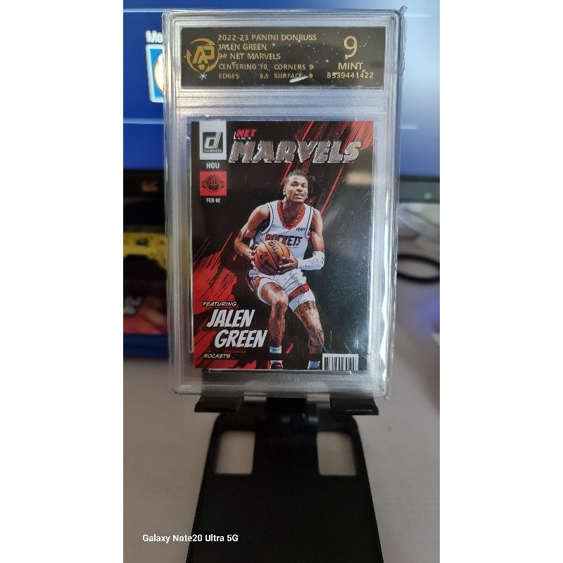 PANINI NBA CARD DONRUSS MARVELS JALEN GREEN AP GRADING 9 MINT