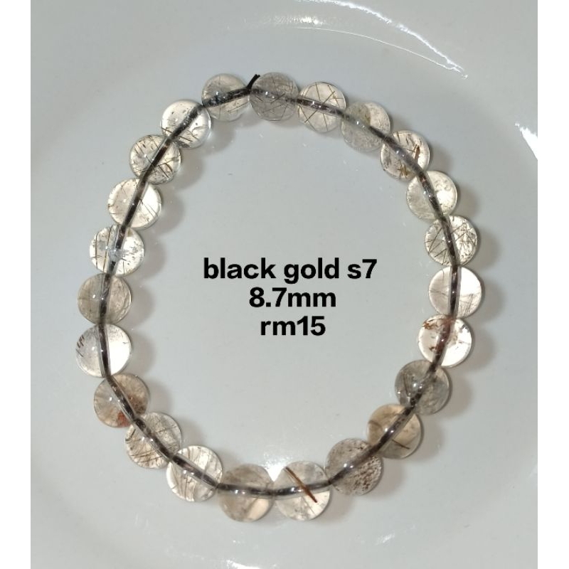 BLACK GOLD S7 (8.7MM) CRYSTAL BRACELET