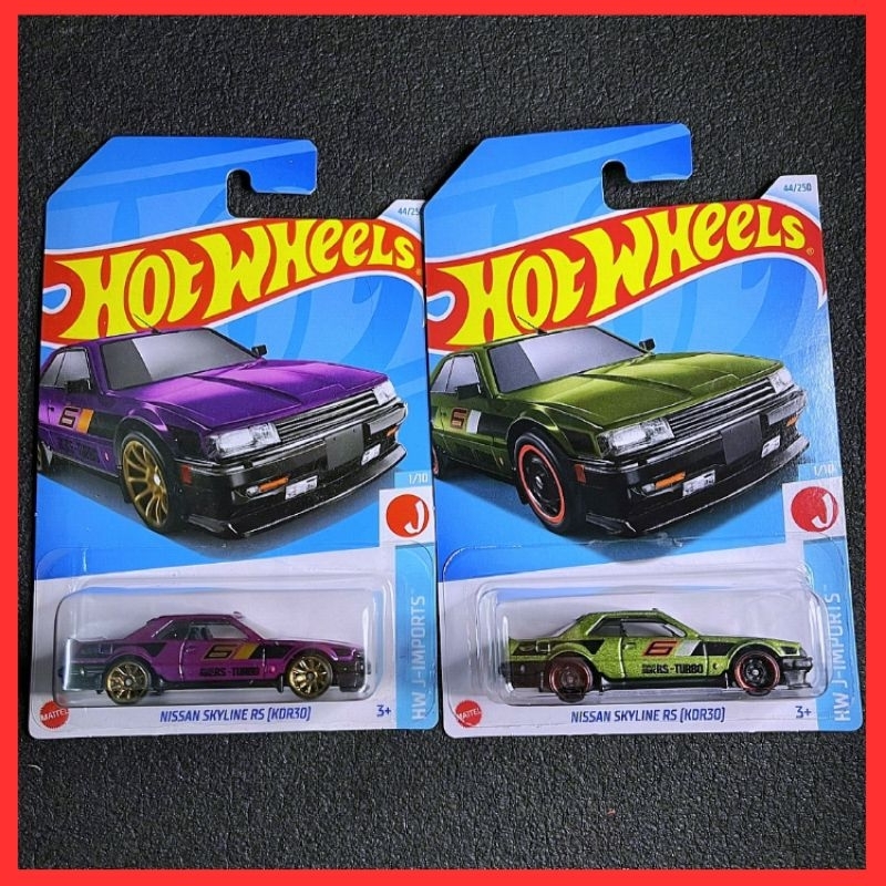 ล้อร้อน Nissan Skyline RS KDR30 2024 J-นําเข้ากรณีG Nissan Skyline R30 JDMรถนิสสันDiecast