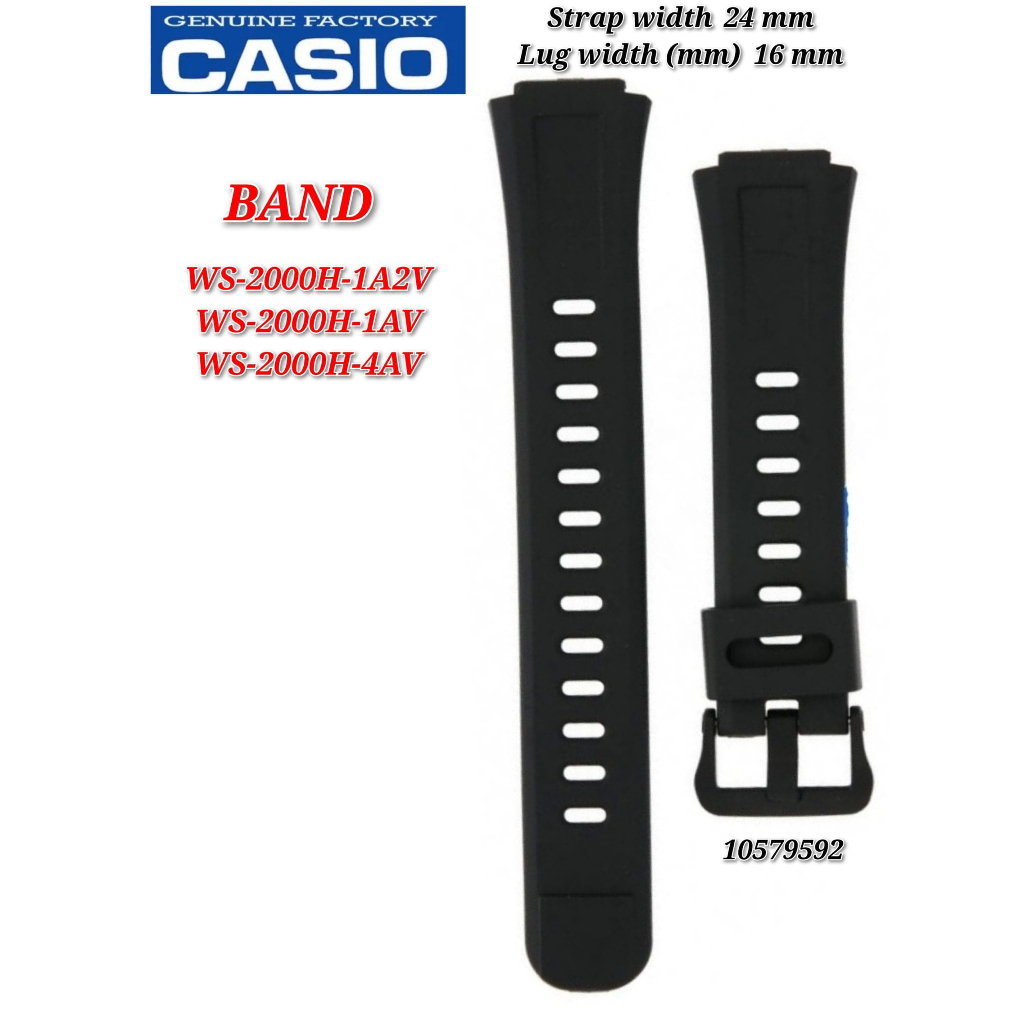 อะไหล่ทดแทน Casio WS-2000H (16 มม.) - BAND/RESIN