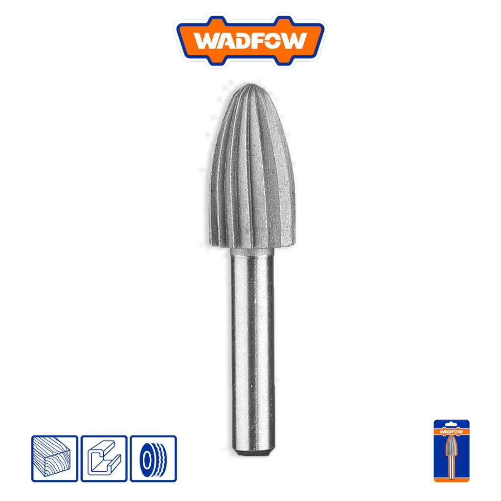 WADFOW เสี้ยนหมุน หัว: 13mm, Shank: 6mm, เหล็ก GCr15, ใช้กับไม้, ยาง, อลูมิเนียม WYE1K05