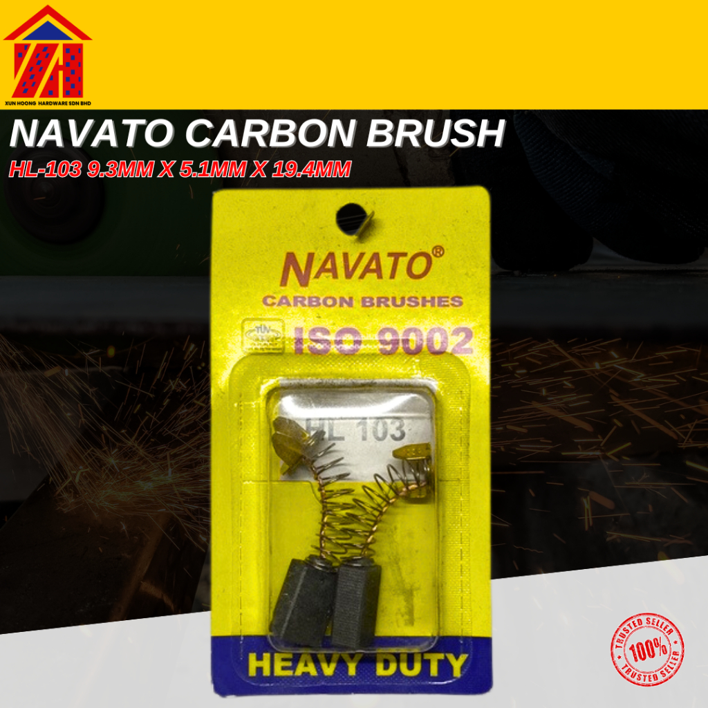 L MALL Navato Carbon Brush HL-103 9.3mm x 5.1mm x 19.4mm