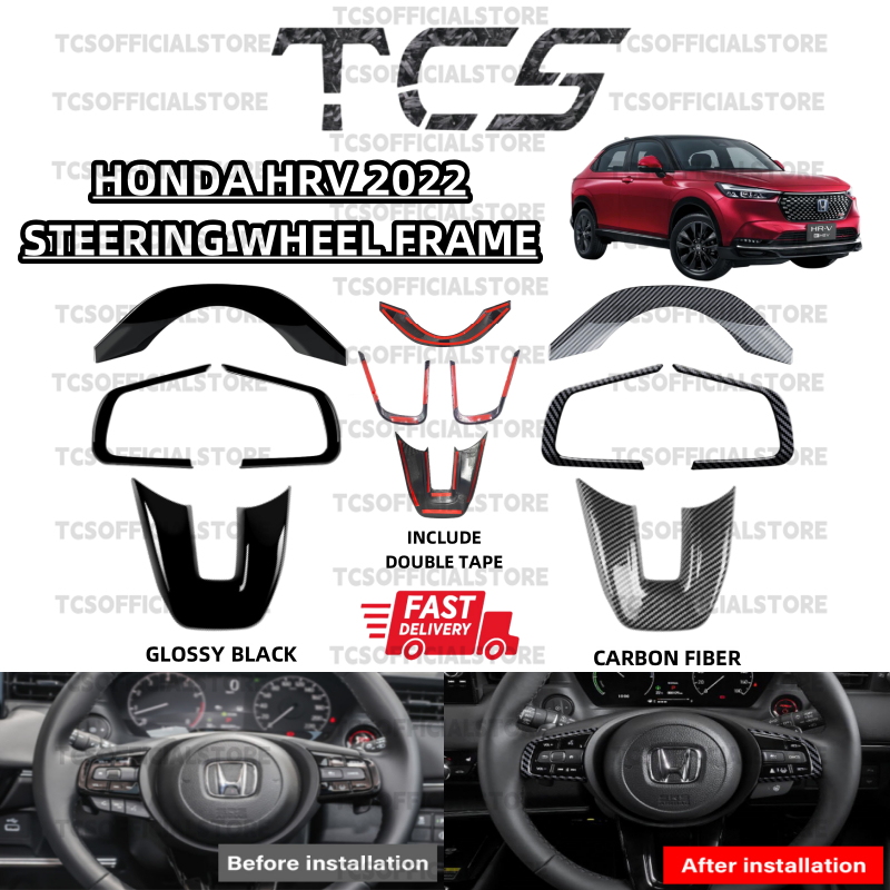 TCS HONDA HRV 2022-2025 ใหม่ FACELIFT STEERING ล้อกรอบฝาครอบ GARNISH อุปกรณ์เสริม HRV BARU