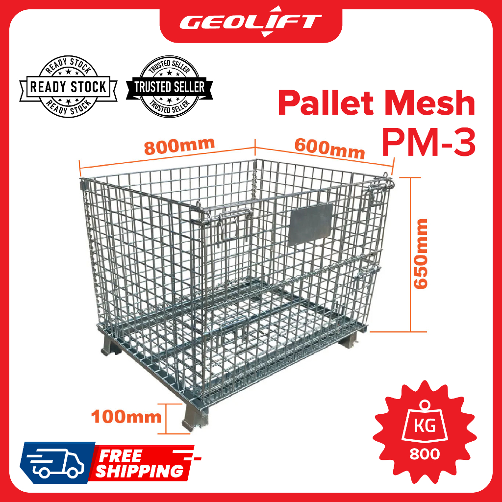 Geolift PM-3 (800 กก.) - กรงพาเลทตาข่าย