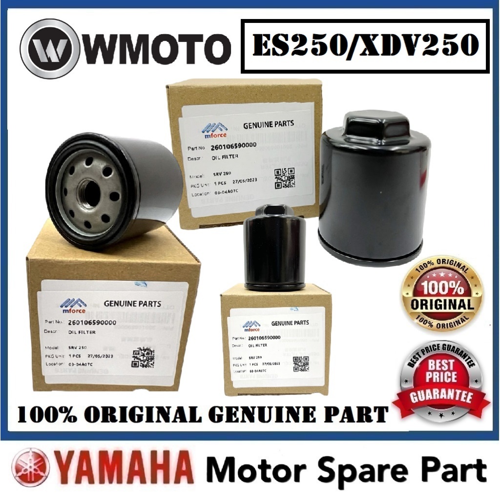 กรองน้ํามันเครื่อง WMOTO ES250 0 260106590000 XDV250 XDV ES250 QJ SRV250 MINYAK FILTER PENAPIS CLEAN